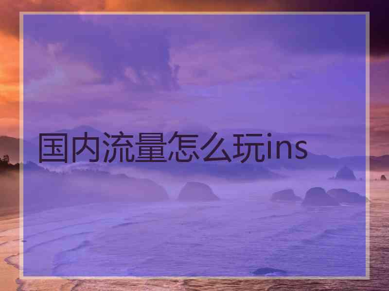 国内流量怎么玩ins