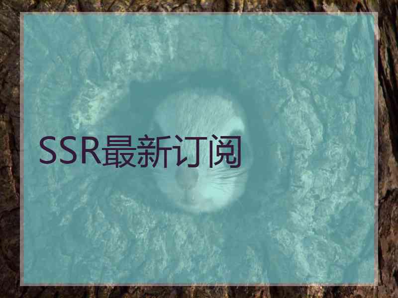 SSR最新订阅