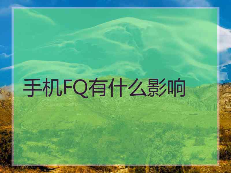 手机FQ有什么影响