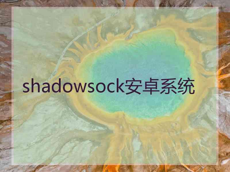 shadowsock安卓系统