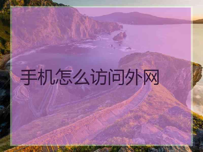 手机怎么访问外网