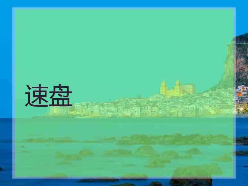速盘
