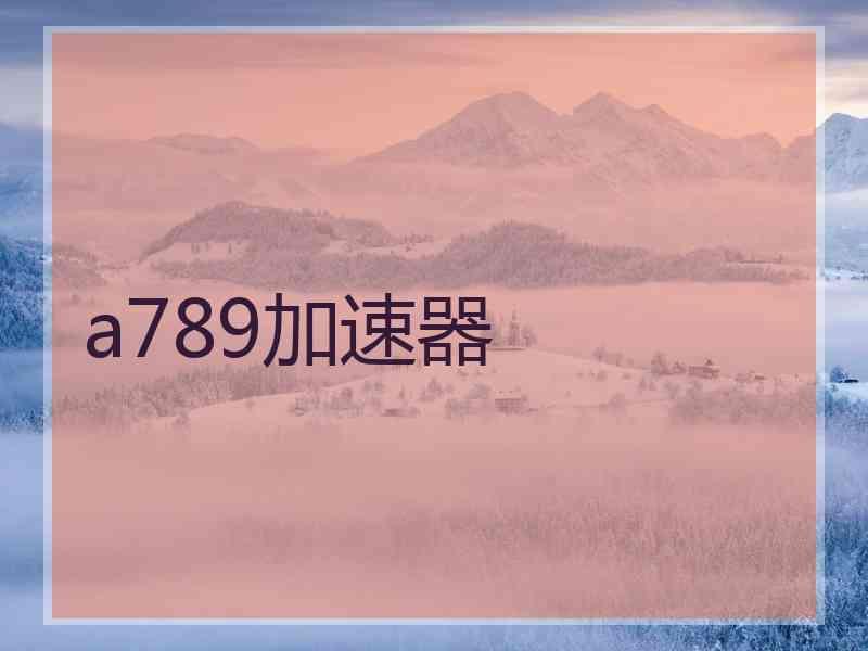 a789加速器