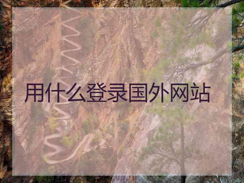 用什么登录国外网站