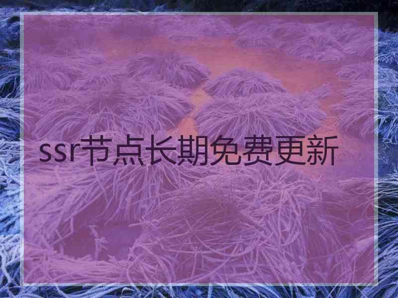 ssr节点长期免费更新